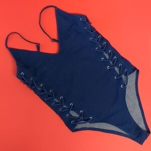 Forever 21 HOT Bodysuit Size Small Denim Blue NWT